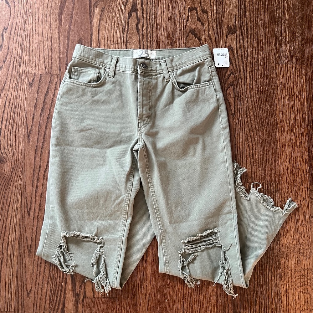 Free People Maggie Mid-Rise Straight-Leg Jeans